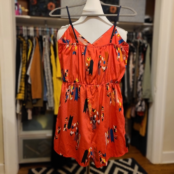 NWOT Fire Los Angeles pink and navy Romper - Picture 10 of 11